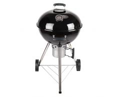 Amig - Barbecue portatile Fireplus a carbonella | Barbecue rotondo con coperchio e ruote | Con sistema di ventilazione e cestino per le ceneri | Griglia in acciaio Ø53,5 cm | Misure: 68,4x64x100cm