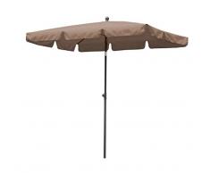 QUICK STAR - Ombrellone da Balcone, 2 x 1,25 m, Rettangolare, Pieghevole, Tortora, con Custodia Protettiva