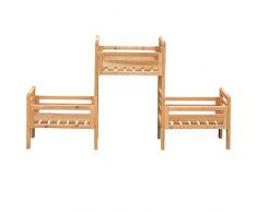 Outsunny Portapiante Modulabile a 3 Pezzi, Fioriera da Esterno con Portavasi in Legno di Abete, Giallo, 50.8x22.8x40.6cm