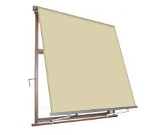 VERDELOOK Tenda da Sole Milos a Caduta avvolgibile con Braccetti 80 cm per ancoraggio, larghezza 2,5 m e altezza 2,5 m, beige