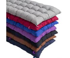 SWD TWTH Cuscino per panca da giardino spesso 8 cm, 2-3 posti, in cotone, rettangolare, per sedia, altalena, patio, per interni ed esterni (rosso, 80 x 40 cm)