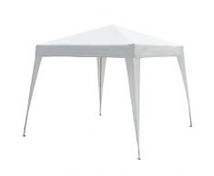 Outsunny Gazebo Popup 3 × 3m Impermeabile Pieghevole Tenda da Giardino Bianco