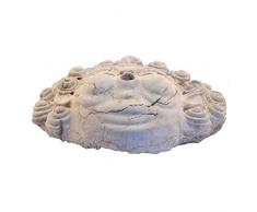 Arte 2000 Mascherone Eolo da parete in marmo Rosa Asiago scolpito a mano per fontana