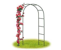 Forever Speed Arco per Rose Rampicanti , Decorazione Giardino, Garden Pergolas Metallo Arco Sostegno per Piante Rampicanti 240 x 140 x 38 CM / Verde