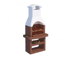 Barbecue prefabbricato in cemento con cappa e griglia Beton Carbone