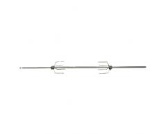 Easyricambi Asta SPIEDO Quadrata da 8MM Lunghezza 815MM + Due FORCHETTE Barbecue GIRARROSTO