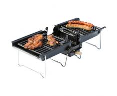 Bruzzzler, Barbecue pieghevole a carbonella, portatile con borsa resistente al calore, auto-estinguente e auto-pulente