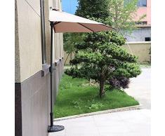 Ombrellone a Mezzo Balcone Ombrellone da Giardino 270cm/270cm, Ombrellone da Parete con manovella e 5 Stecche, per Bar, terrazza, Finestra