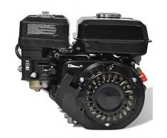 vidaXL 6,5 HP Motore a Benzina Nero 4,8 kW Pompa Piastra Tosaerba Spaccalegna