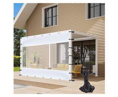 LGJEGD Pareti Gazebo Pannello PVC Esterno 0,5 mm Addensare Tende Trasparenti Bianche con Occhielli e Palline Elastiche da 10 Pezzi (Color : Clear, Size : 3.28x8.2/1x2.5m)