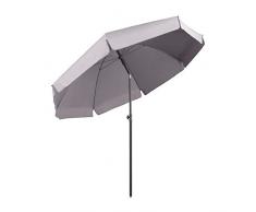 Sekey® 240 cm Parasole Ombrellone Balcone Esterno da Giardino Protezione UV 50+,Grigio