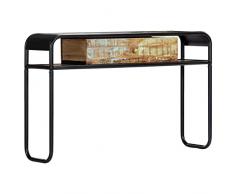 Homgoday Tavolo Consolle 118x30x75 cm in Legno Massello di Recupero, Tavolino da Salotto, Tavolinetto da Soggiorno, Tavolo per Ufficio Camera da Letto Giardino