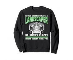 Trinciatrice divertente per la cura dellerba del paesaggista Felpa