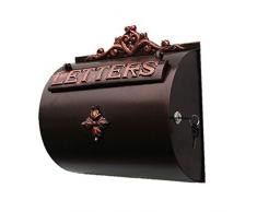 Cassetta Postale Della Costruzione Cast in alluminio Casella di lettere a muro in alluminio Decor for le lettere Timbri Giornali Giornali Cassetta delle cassette postali in stile europeo Adatto Per Us