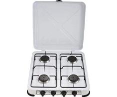 Fornello a gas GPL campeggio cucina portatile 1 2 3 4 fuochi (4 FORNELLI GPL)