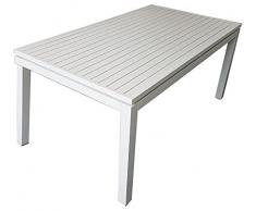 Tavolo allungabile estensibile per giardino in alluminio Galilee 160-220x90x76h rettangolare arredo esterno