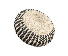 LAKIKA ys Grande Ombrello Naturale Tatami Cuscino Mat Handmade Rotondo Pouf Intrecciato Cuscino Sedia Giardino Seduto Mat Tavolo