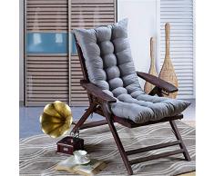 AGDLLYD Sedia a Sdraio da Giardino Sdraio Cuscini Imbottiti Patio reclinabili Lounge Cuscino del Sedile, 120 x 48 x 8 cm (Grigio)