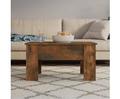 ZQQLVOO Tavolino da Salotto Rovere Fumo,Tavolo da Soggiorno,Tavolo da Balcone,Adatto Per Soggiorno, Camera Da Letto e Studio, Balcone o Giardino 79x49x41cm in Legno Multistrato