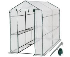 TecTake Serra da giardino in acciaio e PVC per piante - modelli differenti - (186x120x190cm | No. 401861)