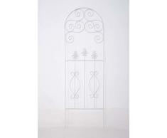 CLP Arco per Piante Rampicanti Kaya in Metallo - Arco da Giardino per Rose e Piante Rampicanti in Stile Romantico I Supporto per Fiori e Rampicanti Facile da Collocare I Tutore Piante Giardino Bianco