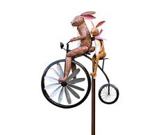 JAWSEU Girandola Animale, Girandola a Vento in Metallo per Bicicletta Vintage Animale Carino, Mulino a Vento da Giardino, per Cortile Patio Decorazione Prato