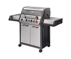 Enders Monroe Pro 4 Sik Turbo Barbecue a Gas - 4 Fuochi con Fornello - Barbeque con bruciatore a infrarossi Backburner - Finestra PanoVision - Griglia a gas da esterno - Bbq a gas Turbo Zone #837833