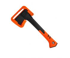 Mivos Accetta da Taglio 680 g con Testa in Acciaio e Manico in Fibra di Vetro - Lunghezza 35 cm - Piccola Ascia Spaccalegna con Protezione della Lama - Accetta Universale per Giardino e Campeggio