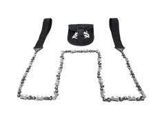 Iceberk Sega a catena a mano (90 cm) - Sega a catena manuale di alta qualità realizzata a mano in acciaio ionossiabile adatta a tagliare rami e piccoli alberi
