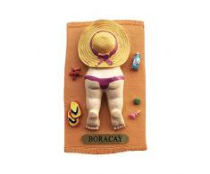 Boracay Filippine 3D Magneti Prendisole Frigorifero Souvenir Adesivi magnetici in Resina Fatti a Mano Decorazione della Cucina di casa, Boracay Frigorifero Collezione di magneti Regalo