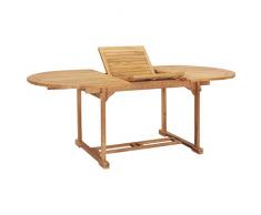 Tavolo da Pranzo,Tavoli da picnic per esterni tavolo da esterno in legno Tavolo da giardino pieghevole Adatto per giardini, esterni, spiagge, cortili Allungabile 150-200x100x75 cm Massello di Teak