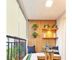 HENGMEI 100x240cm Tenda da Sole a Rullo Protezione dal Sole per Balcone e terrazza, Esterno Tende Verticali, Beige