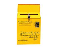 Cassetta delle lettere con serratura in ferro vintage a parete cassetta postale cassetta postale cassetta dei giornali scatola di ferro creativa europea con serratura cassetta postale americana