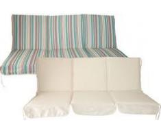 PAPILLON Cuscino Double Face Beige/Rigato per Dondolo da Giardino 3 Posti