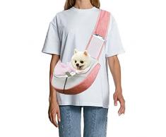 FEimaX Borsa a Tracolla per Animali Domestici, Borsa da Viaggio Regolabile per Cani o Gatti Piccola, da Viaggio, per Viaggi all’aperto, Passeggiate e Metropolitana (S, Rosa)