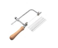 EXCEART Seghetto per gioielli regolabile, telaio con lame per sega, kit professionale per la creazione di attrezzi per la realizzazione di cornici artificiali (con 12 lame)
