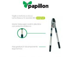 PAPILLON Tagliarami Telescopico Taglio Battuta A Cricco Lama Acciaio SK5