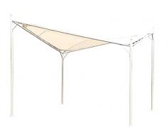 VERDELOOK Vela, Gazebo con struttura in metallo verniciato, 3.6x3.6 m, bianco