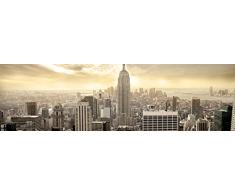 retrocucina Muro Veduta Aerea di New York Design M0221 180 x 50cm (L x A) - Alluminio 3mm Cucina Posteriore Cucina Foto Posteriore Cucina Foto Foto Foto Motivo Stufa piastrella Specchio Sostituzione
