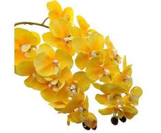 Aisamco 2 Pezzi steli Orchidea Artificiale Real Touch Orchid 28 Pollici Alto Falso phalaenopsis Fiore Fiore Artificiale per la casa Festa Nuziale Decorazione Floreale