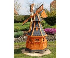 Grande mulino a vento con banderuola segnavento e solare Tipo 12.1 - blu, 1,20 m