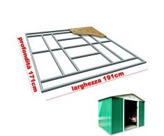 HABIT Base supporto pavimento per box casetta in lamiera metallo MOD. M 191X171X190CM