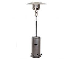 STUFA FUNGO A GAS GPL TIPO PIRAMIDE PER RISCALDAMENTO ESTERNO BAR RISTORANTE PATIO GAZEBO COLORE GRIGIO