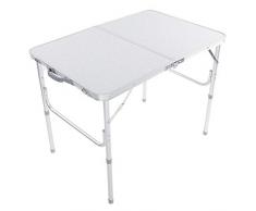 Tavolo da Picnic Pieghevole,Tavolo da Campeggio in Alluminio,Portatile Regolabile Tavolo Tavolino Pieghevole Richiudibile in Alluminio,per Interni/Esterni/Picnic/Campeggio/Barbecue,90*60*40-69.5cm