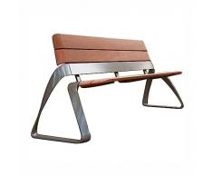 Grand patio Panca da giardino Panchine da esterno moderne, panchine da giardino con schienali, robuste panchine in acciaio inossidabile, sedie for il tempo libero allaperto for prato da giardino a bo