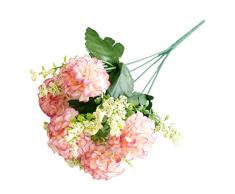 Kasituny 1 mazzo di fiori finti di lunga durata, 5 teste, realistici, artificiali, ortensia, fiori artificiali, decorazione squisita
