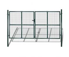 vidaXL Cancello recinto per Giardino Rete griglia 289 x 175 cm / 306 x 225 cm