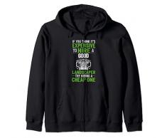 Trinciatrice divertente per la cura dellerba del paesaggista Felpa con Cappuccio