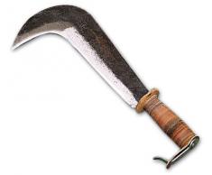 Roncola tipo bergamo con manico in cuoio â€“ misura 26