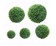 Stecto Sfera Decorativa Tipo bosso Artificiale Premium Non sbiadente Decorazione Palla Verde pianta, per la Decorazione Domestica Allaperto della Festa Nuziale, 20cm